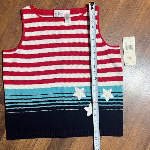 Vintage Liz Claiborne Red and White Striped Sweater - Picture 6 of 9